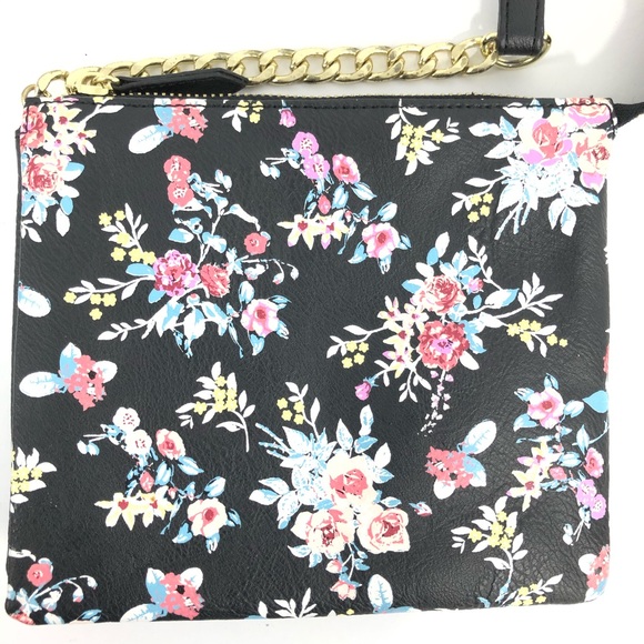 Madden Girl Floral Print Black Purse - Picture 4 of 7